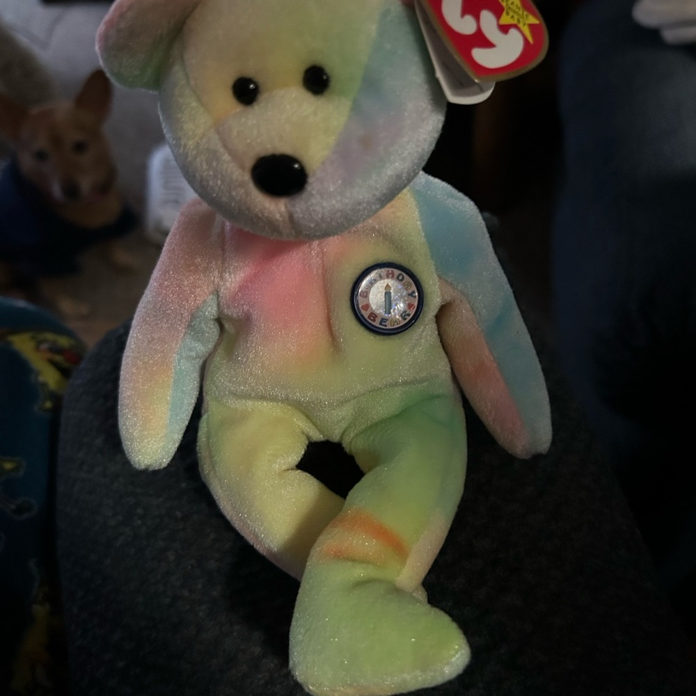 B.B birthday bear beanie baby